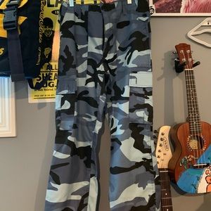 blue camo pants